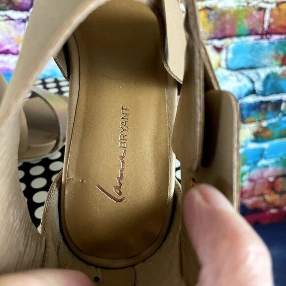 NWOB Lane Bryant Vegan Strappy Block Heel Open Toes Sandals Shoes 9 Wide - Picture 9 of 13